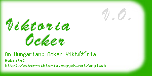 viktoria ocker business card